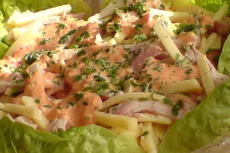Чешский салат с курятиной и сыром: шаг 5