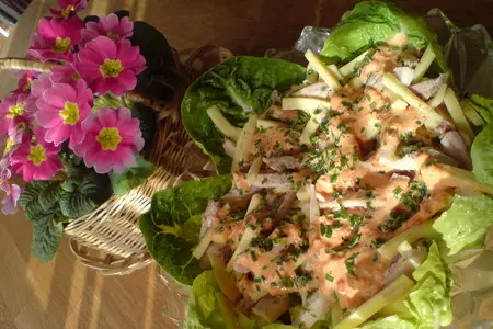 Чешский салат с курятиной и сыром: шаг 6