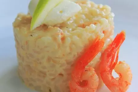 Яблочное ризотто с креветками: шаг 10