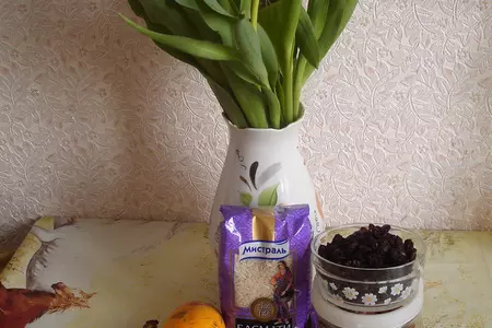 Ореховый плов с горошком и банановой райтой.: шаг 1