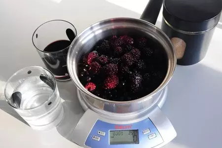 Тёплый салат с уткой, грилованным манго и кубиками ягодного желе: шаг 2