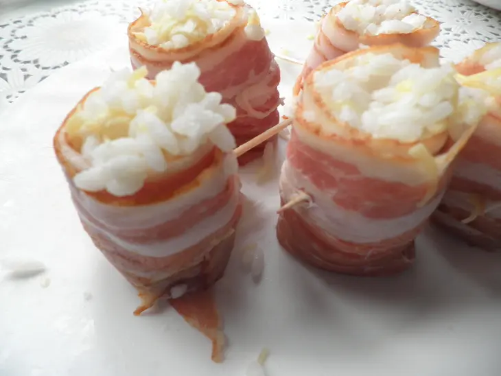 Рулетики из бекона с сыром: шаг 4