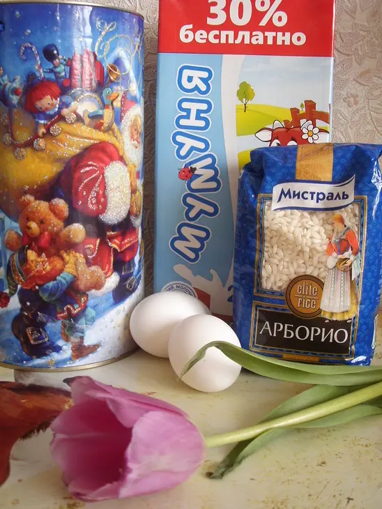 Рисовое мороженое с кокосово- фруктовым гарниром: шаг 1