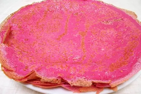Блины свекольные с говядиной и овощами.: шаг 2