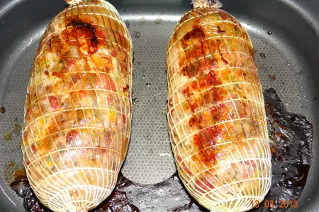 Рулет закусочный из курицы и индейки: шаг 7