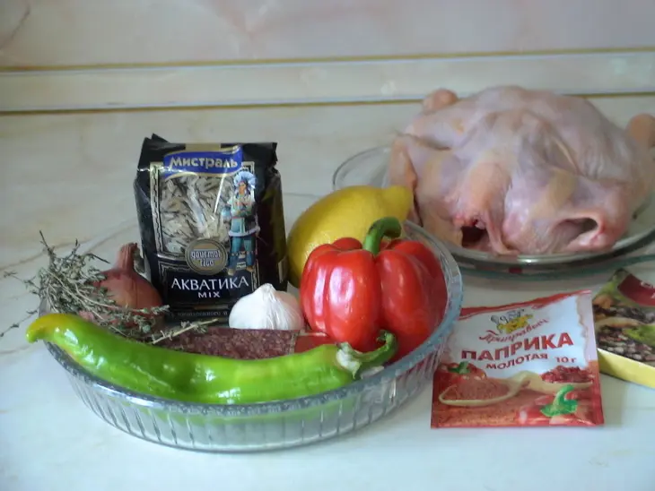 Курочка фаршированная рисом: шаг 1
