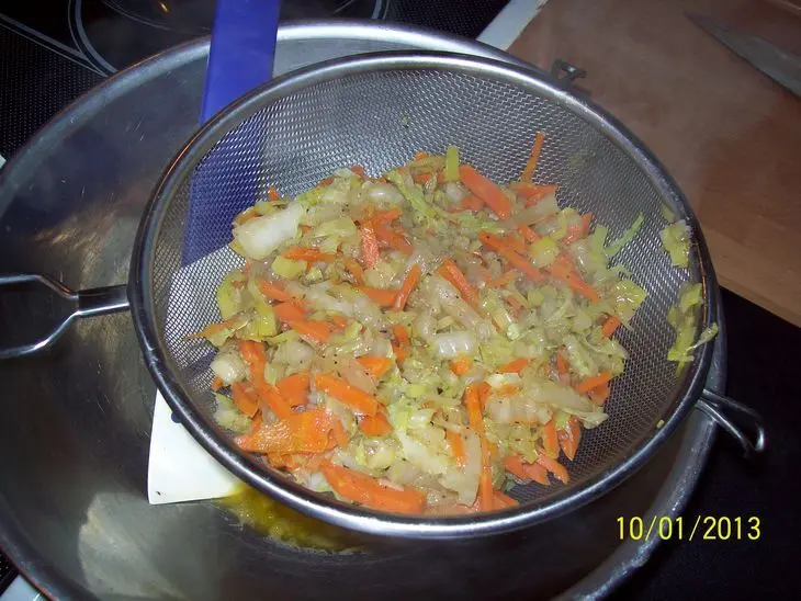Рисовые блинчики с овощной начинкой в кляре.frülingsrollen.: шаг 2