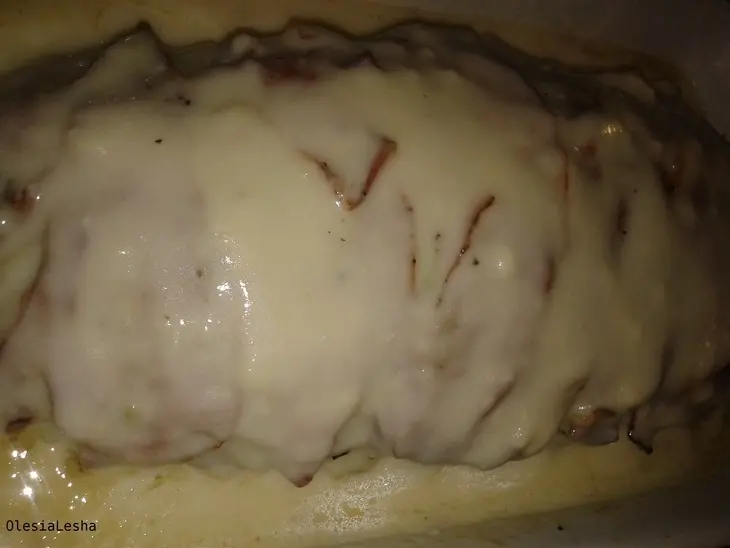 "голубец"...мясной рулет под нежным сливочным соусом))): шаг 10