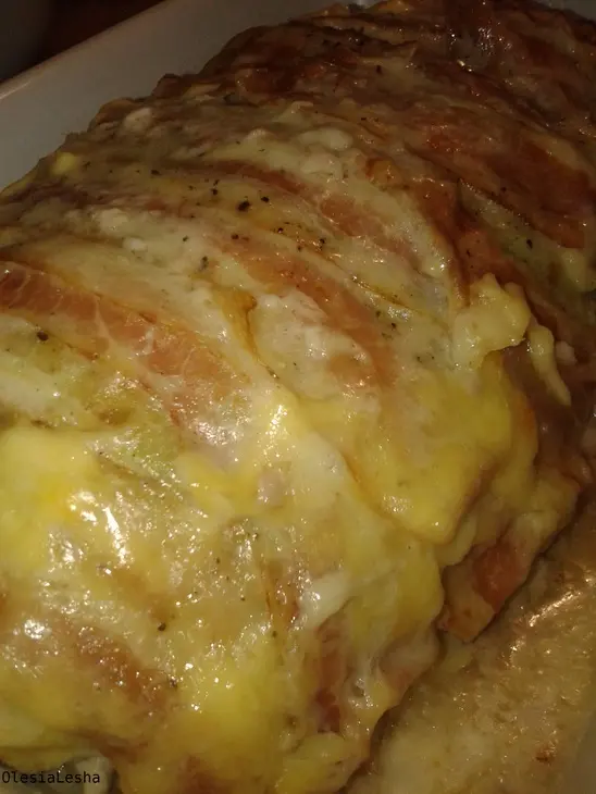 "голубец"...мясной рулет под нежным сливочным соусом))): шаг 12