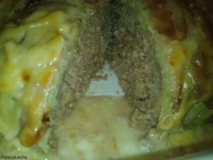"голубец"...мясной рулет под нежным сливочным соусом))): шаг 13