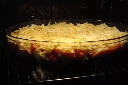 Конкильони со свининой запеченые под сыром: шаг 4