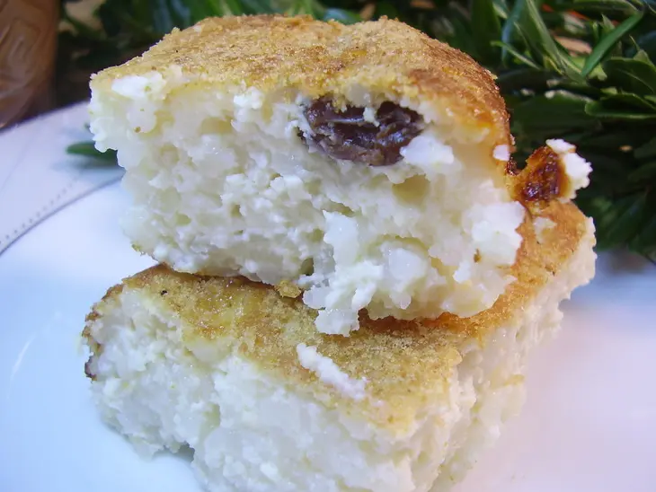Творожная запеканка с рисом и изюмом: шаг 10