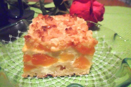 Тёртый пирог с курагой и абрикосовым вареньем  к дню рождения оленьки (pinkflamingo1962): шаг 8