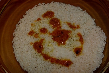 Индийский плов с креветками в соусе карри: шаг 7