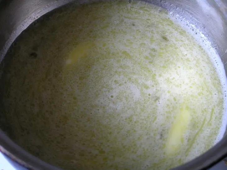 Картофельные эклеры с творожным сыром, рисом, овощами и зеленью: шаг 3