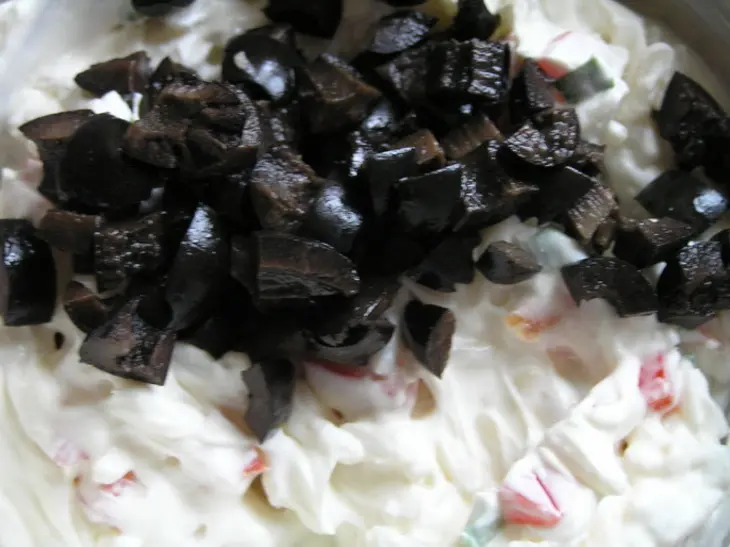 Картофельные эклеры с творожным сыром, рисом, овощами и зеленью: шаг 16
