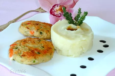 Рыбные котлеты с картофельным пюре "новая волна": шаг 7