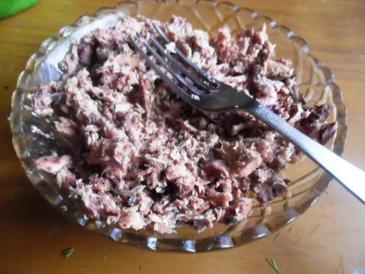 Открытый пирог с рисом и тунцом: шаг 3