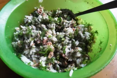 Открытый пирог с рисом и тунцом: шаг 4