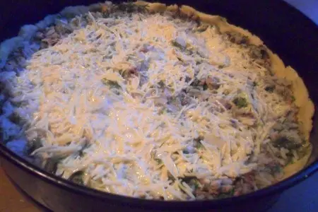 Открытый пирог с рисом и тунцом: шаг 9