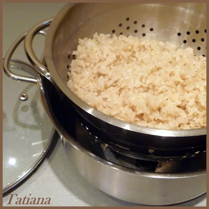 Рис коричневый с индейкой и овощами: шаг 3