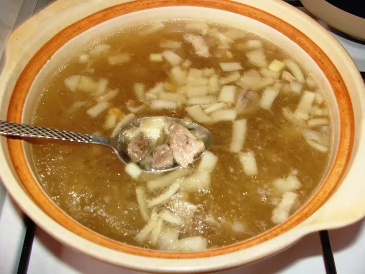 Суп с шампиньонами и диким рисом: шаг 5
