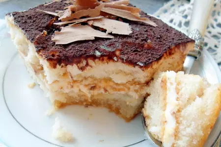 А-ля тирамису со сметанно-апельсиновым кремом и двумя пропитками: шаг 7