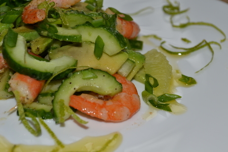 Зеленый салат  с креветками от ивана урганта (фм:звёздное меню): шаг 1