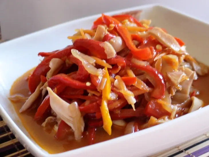 Кальмары с овощами по- корейски: шаг 8