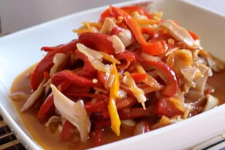 Кальмары с овощами по- корейски: шаг 8
