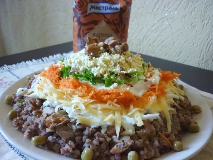 Салат "королевская гречанка": шаг 10