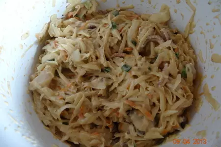 Картофельные драники с морепродуктами: шаг 3