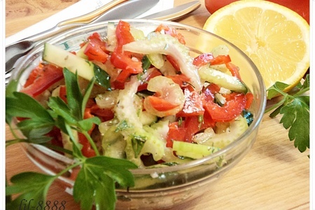 Салат из свежих овощей с ароматной заправкой.: шаг 4