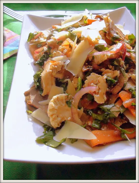 Севиче из овощей с печёным мясом и пармезаном. ceviche vegetables.: шаг 8