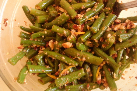 Салат из зеленой фасоли с миндалем.: шаг 3