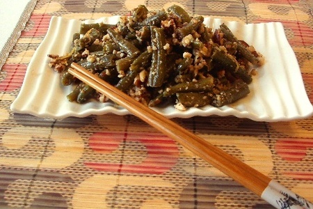 Салат из зеленой фасоли с миндалем.: шаг 4
