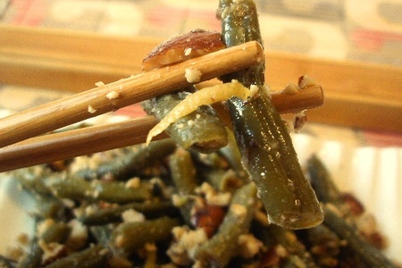 Салат из зеленой фасоли с миндалем.: шаг 8