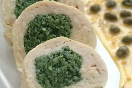 Куриный рулет с зеленым кускусом из коричневого риса "индика brown": шаг 10