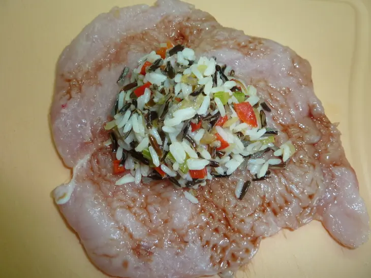Диетические куриные "торбочки" с рисовой начинкой ( и для праздника подойдет): шаг 6