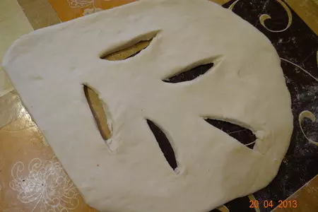 Fougasse (французский хлебец фугасс) с кунжутом и прованскими травами: шаг 2