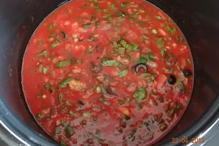 Паста из мяса мидий и креветок в мультиварке: шаг 5
