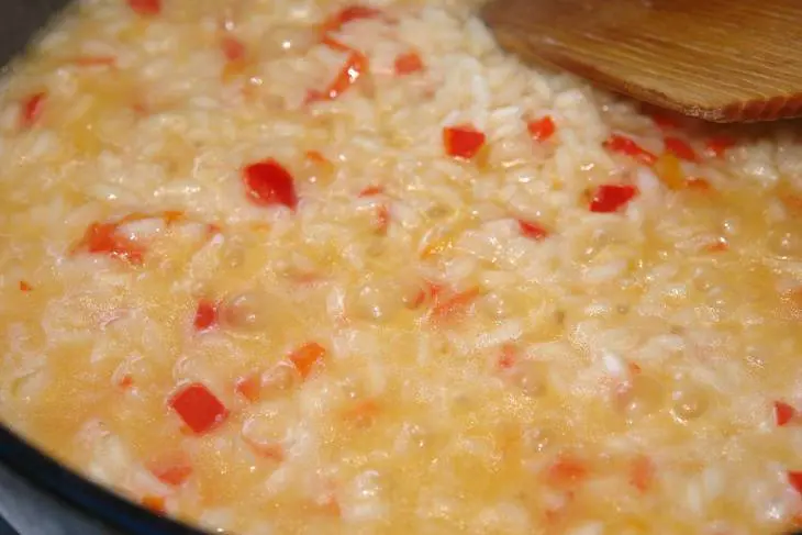 Ризотто с гребешками и креветками: шаг 4