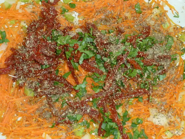 Чечевица с овощами "утомленные солнцем (духовкой)....": шаг 5