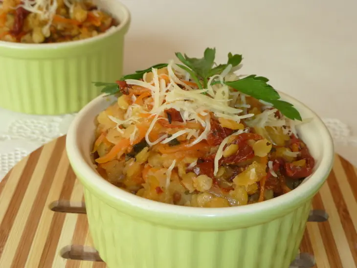 Чечевица с овощами "утомленные солнцем (духовкой)....": шаг 8
