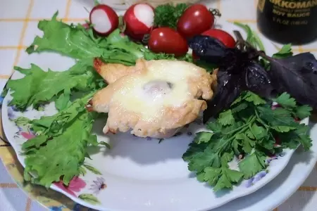 Куриные мешочки с помидорами и моцареллой.: шаг 7