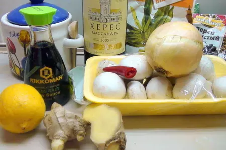 Шампиньоны маринованные в стиле kikkoman.: шаг 1