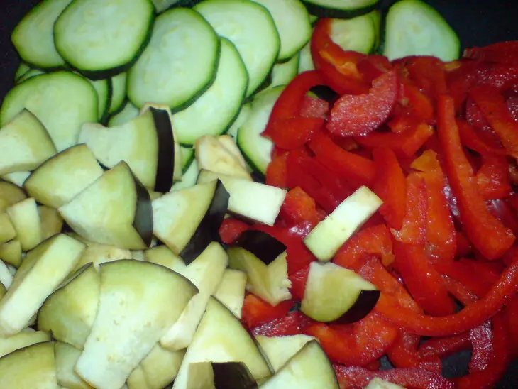 Овощная паэлья а la ratatouille: шаг 1