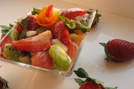 Легкий фруктовый салатик с имбирным сиропом: шаг 3
