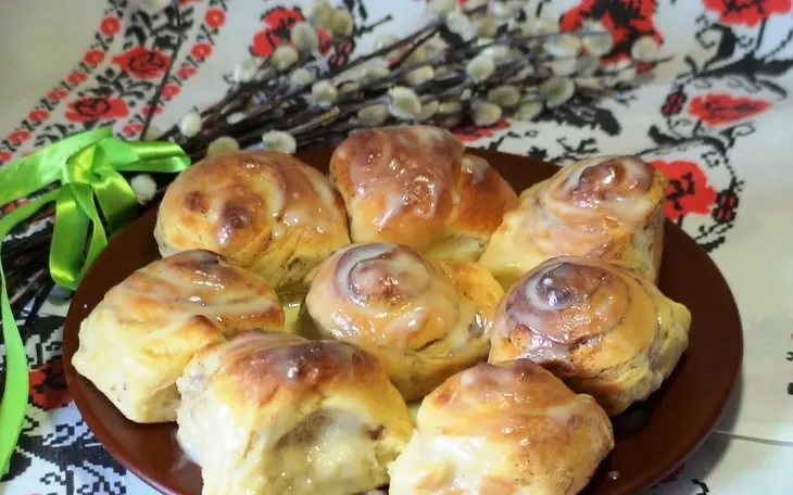 Булочки с корицей, творогом  и маскарпоне: шаг 15