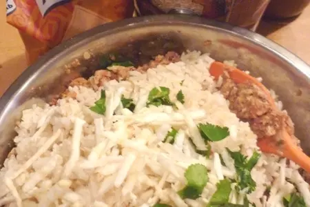 Рулет из чечевицы с рисом ( обманка для взрослых): шаг 9